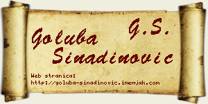 Goluba Sinadinović vizit kartica